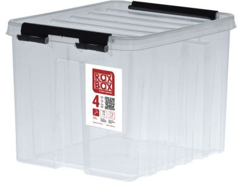 Ящик пластиковый 210х170х175 мм с крышкой и клипсами Rox box 4 высокое качество товара