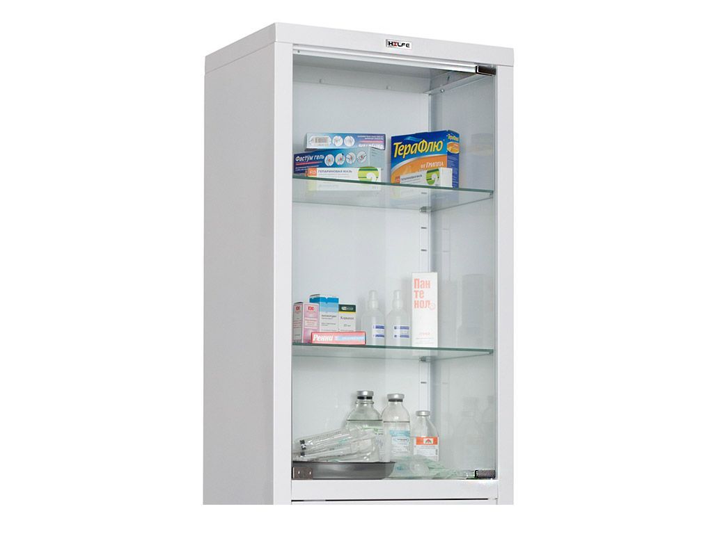 Медицинский шкаф HILFE 1750x600x400 со стеклянными полками МД 1 1760/SG в наличии